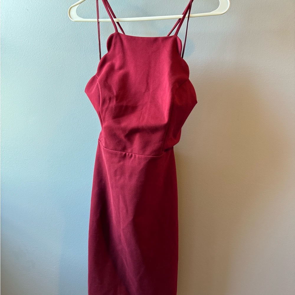 Red mini party dress